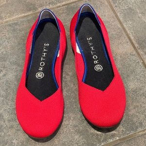 Rothy’s The Flat Cherry Red Size 9